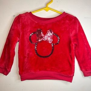 Red Disney Minnie house sweater size 2T